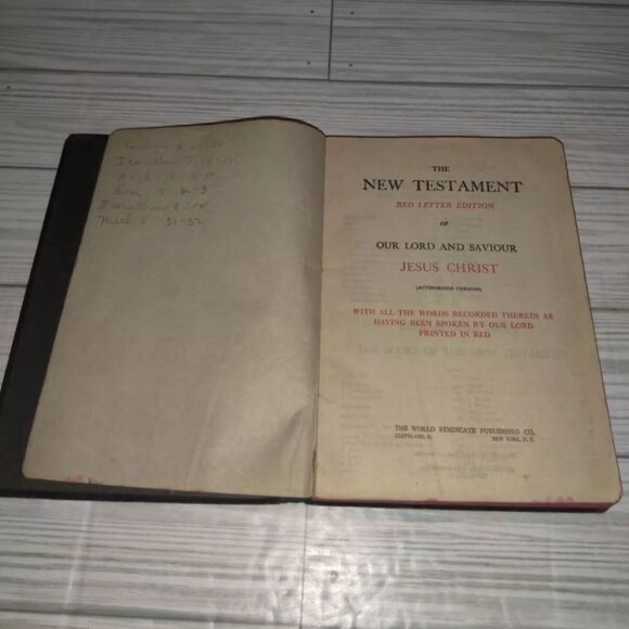 The New Testament Red Letter Edition 1950's The World Publishing Company Vintage - Picture 5 of 10
